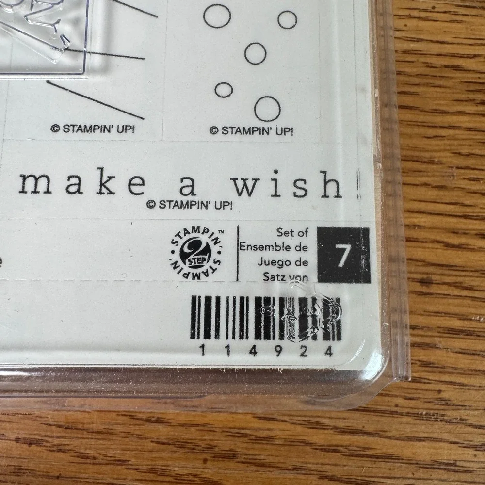 Stampin Up‎ Big Birthday Candle Two-Step Rubber Stamp Set of 7 114924 Wood Mount